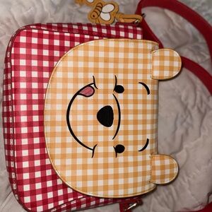 Gingham Winnie the Pooh loungefly Bag - Red and Yellow